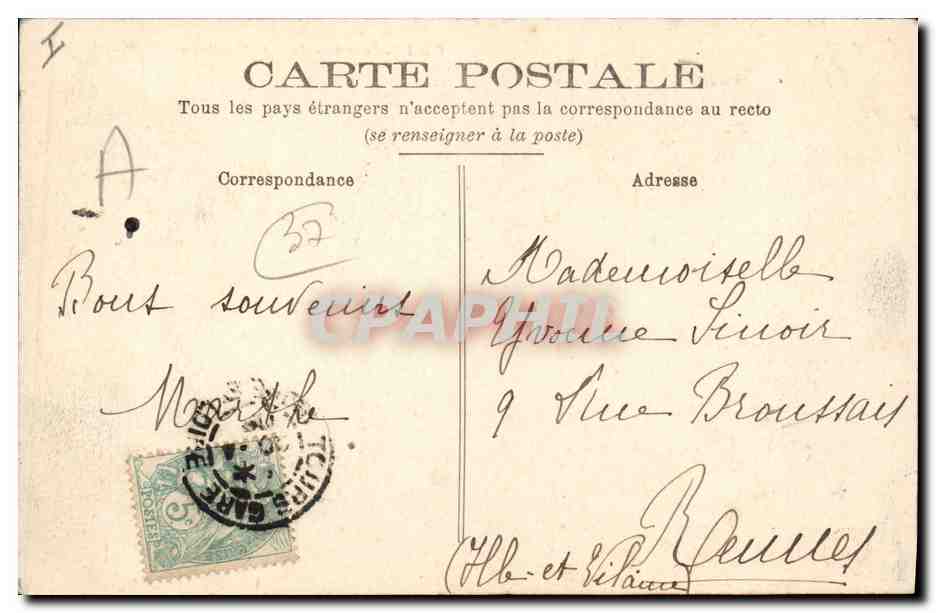 CPA Kiosque Tours Square Mirabeau  — Rückseite