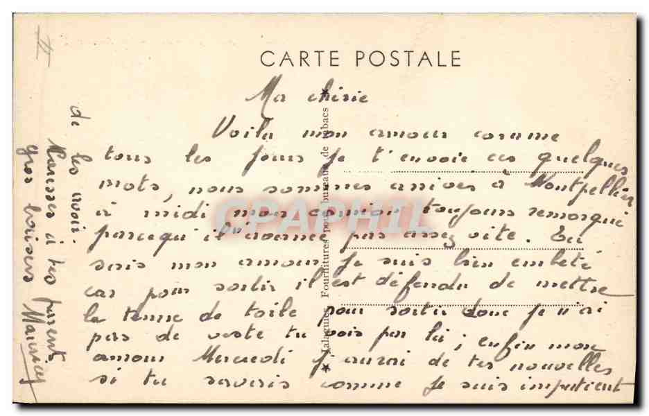 CPA Kiosque Bosc Montpellier  — Rückseite