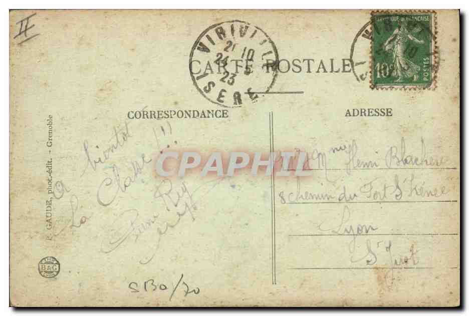 CPA Kiosque Chambaran Mess des sous officiers  — Verso