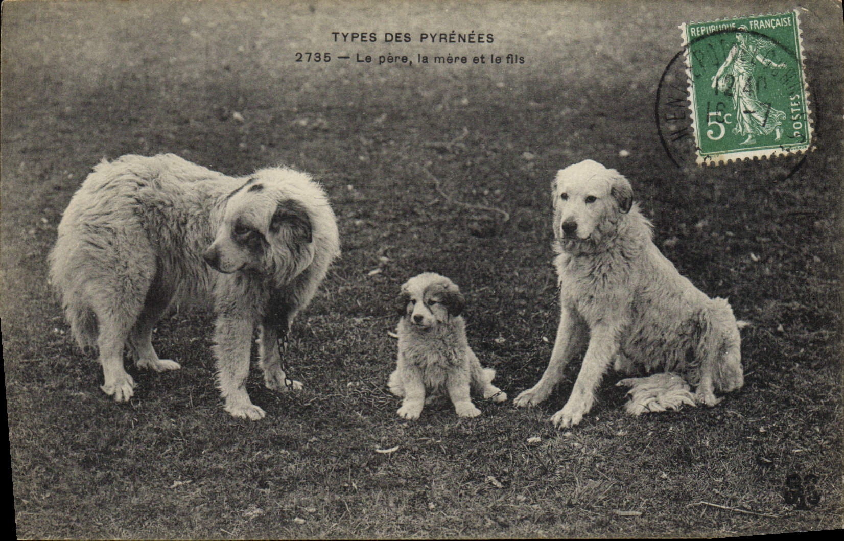 Types des Pyrénées — Le père, la mère et le fils — n° 2735