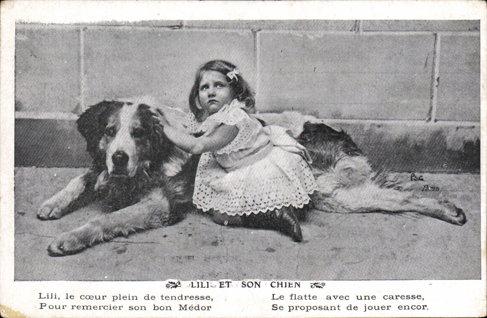 Lili et son chien — Lili, le cœur plein de tendresse, Pour remercier son bon Médor — RSC, Paris