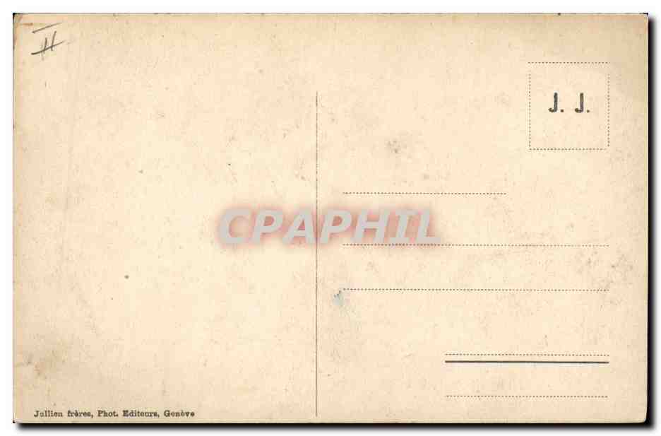 Chien du St. Bernard — J.J. 3197 — Jaullion frères, Phot. Éditeurs, Genève — Reverso