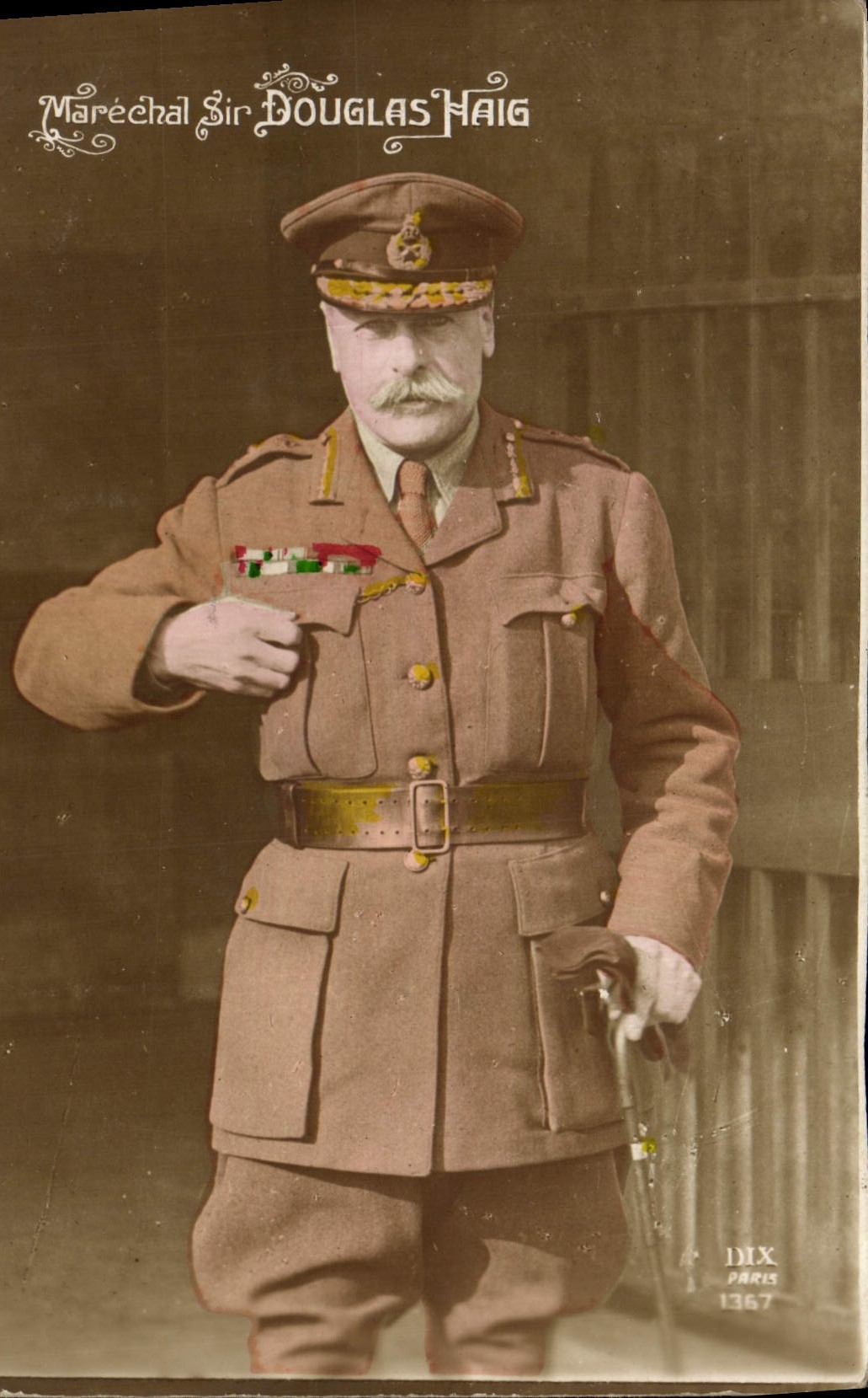 Maréchal Sir Douglas Haig — portrait militaire — DIX PARIS 1367