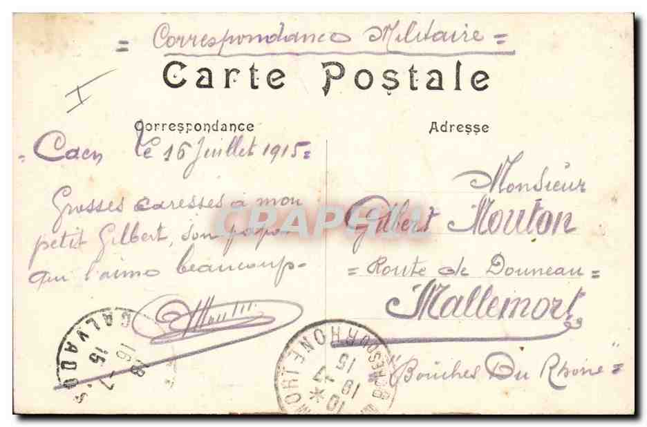 CPA Militaria Nos generaux  — Verso