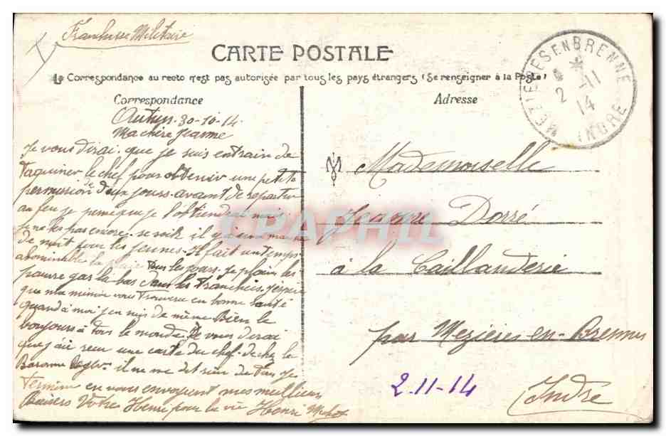 CPA Militaria General Dubail  — Rückseite