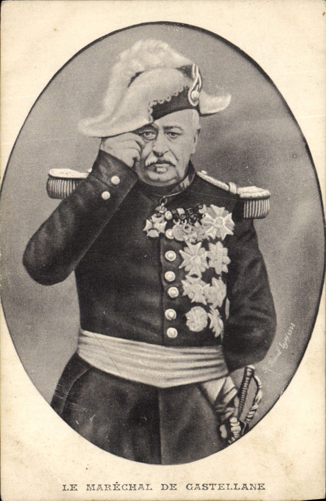 Le Maréchal de Castellane — portrait militaire — éditeur R. Lefebvre, n° 1088 - Anverso