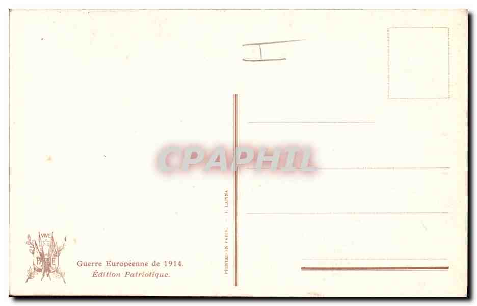 CPA Militaria General Hirschauer  — Verso