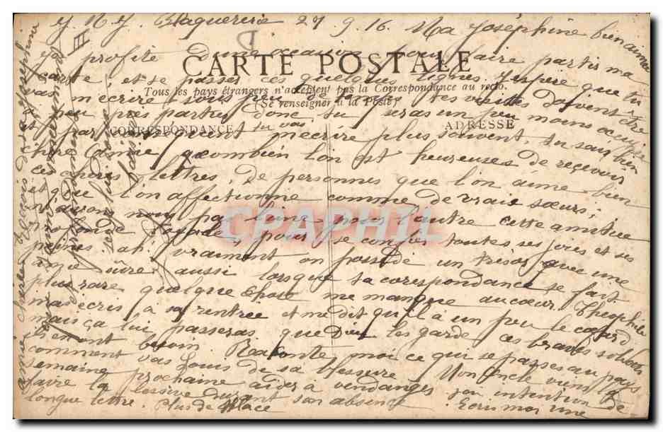 CPA Militaria General Maunoury  — Verso