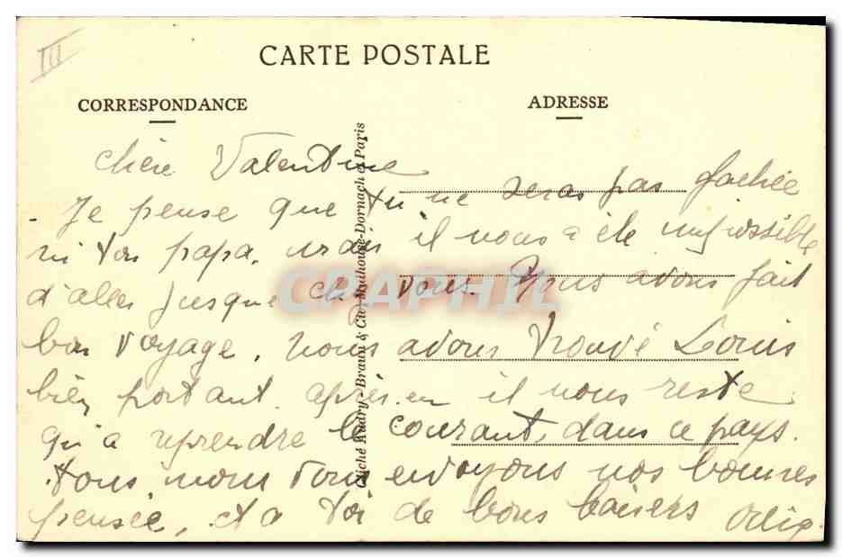Paquebot El Kantara — Cie de Navigation Mixte (Cie Touache) — Verso
