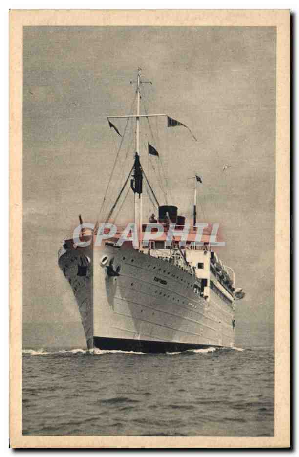 Paquebot Koutoubia — Compagnie de Navigation Paquet — Marseille, Édit. Audry