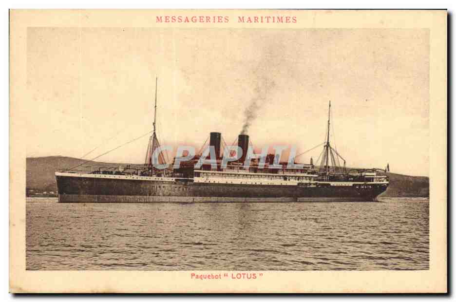 CPA Bateau Paquebot Lotus Messageries Maritimes