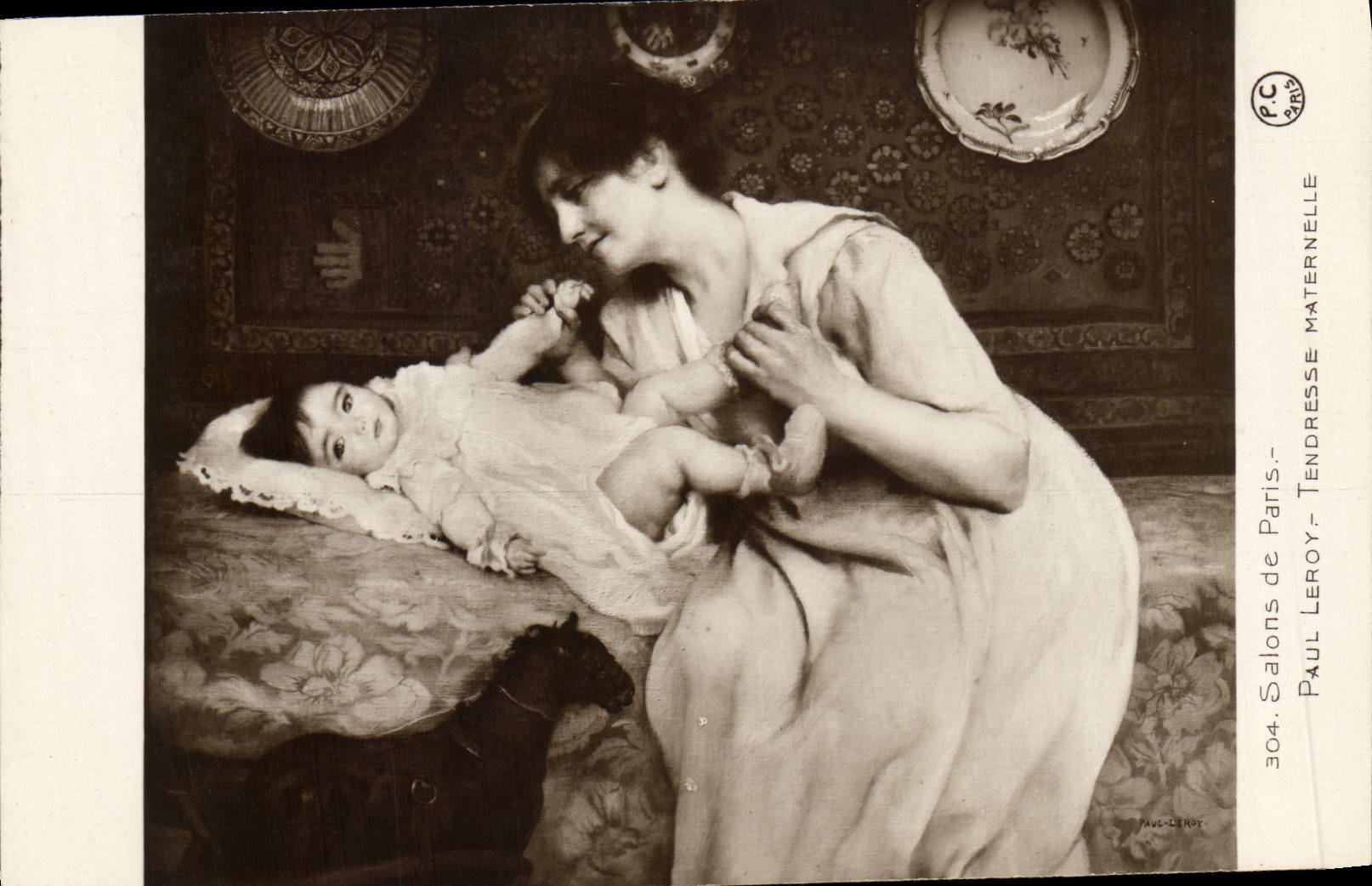 CPA Salons de Paris Paul Leroy Tendresse maternelle 