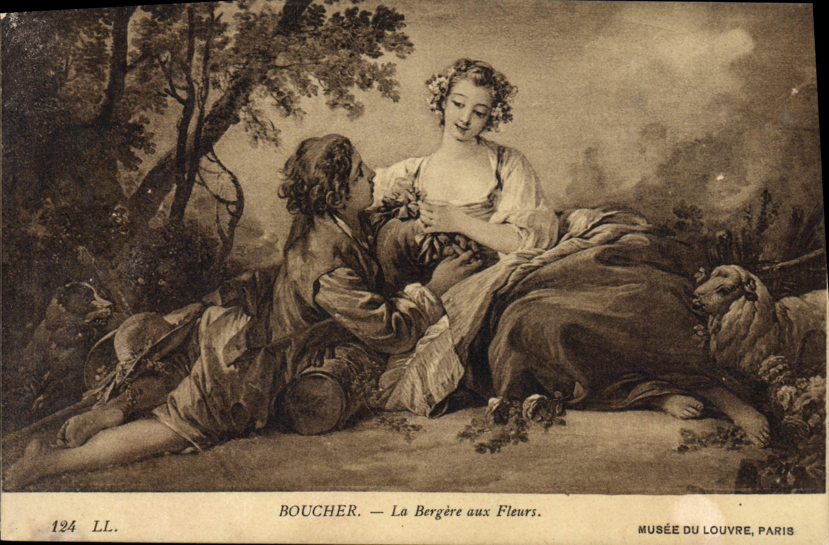 CPA Paris Musee du Louvre Boucher La bergere aux fleurs 