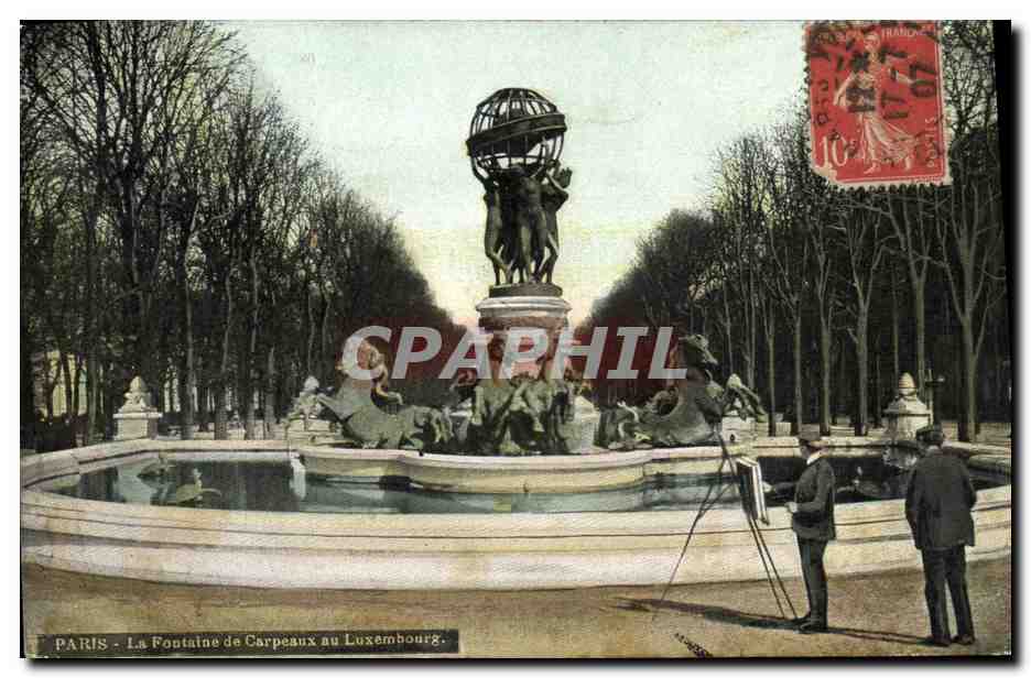 CPA Peintre Paris La fontaine de Carpeaux au Luxembourg 