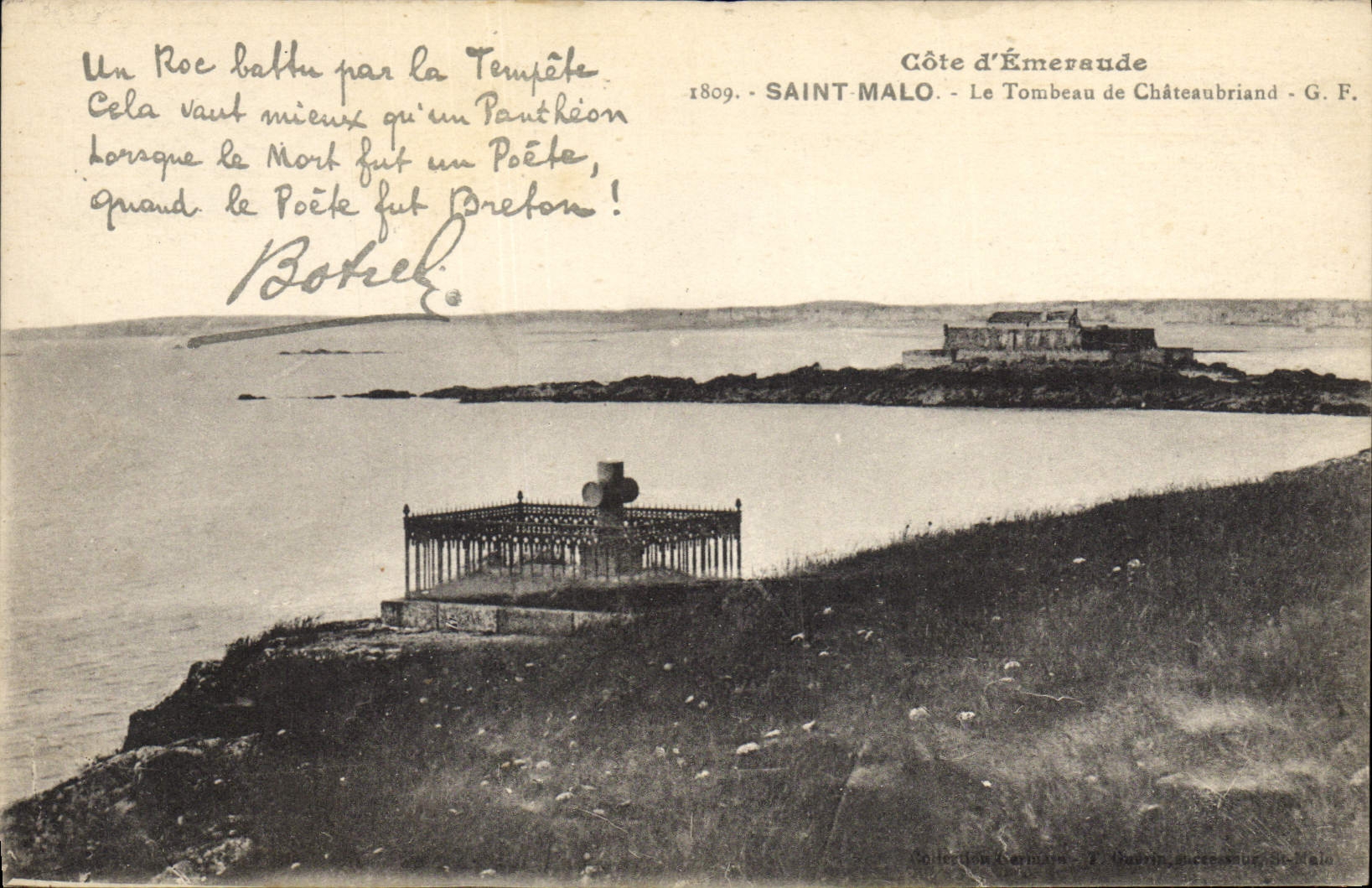 CPA Botrel Saint Malo le tombeau de Chateaubriand
