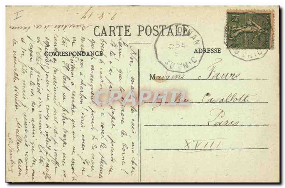 CPA Botrel Saint Malo le tombeau de Chateaubriand — Verso