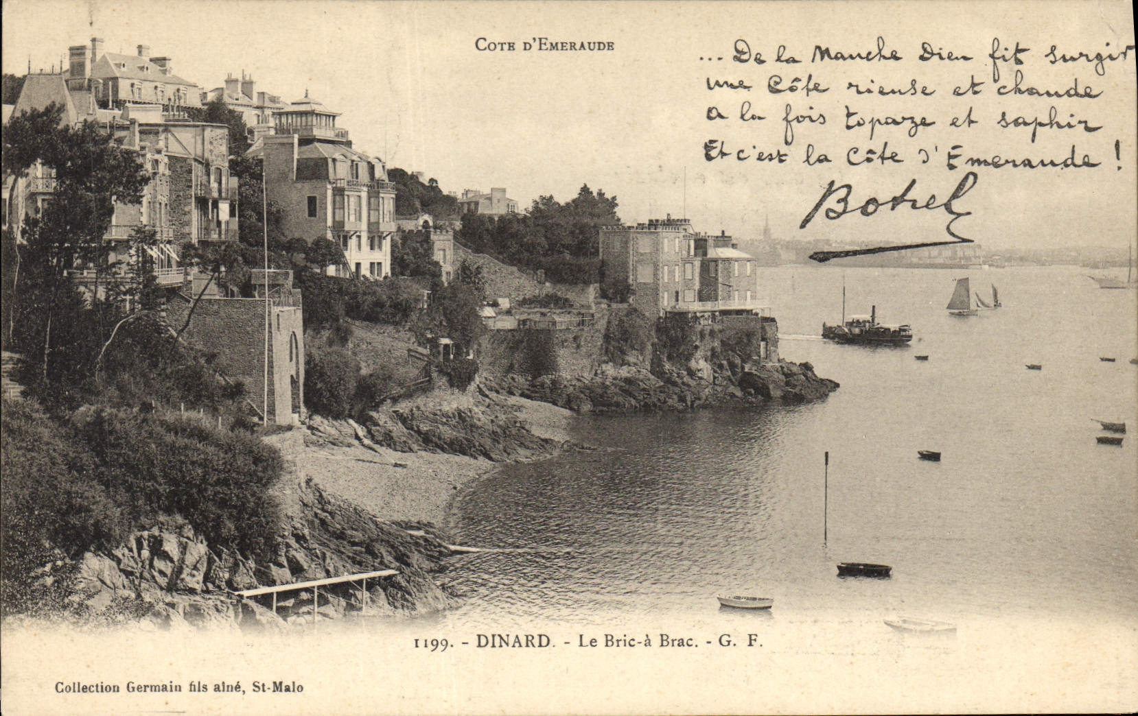 CPA Botrel Dinard Le Bric a Brac Bateau