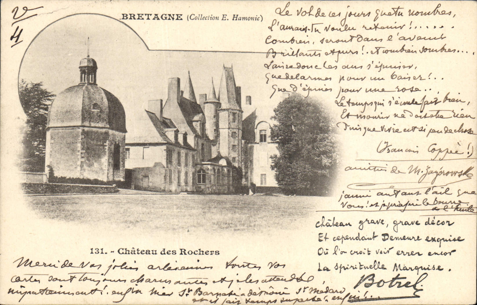 CPA Botrel Bretagne Chateau des Rochers