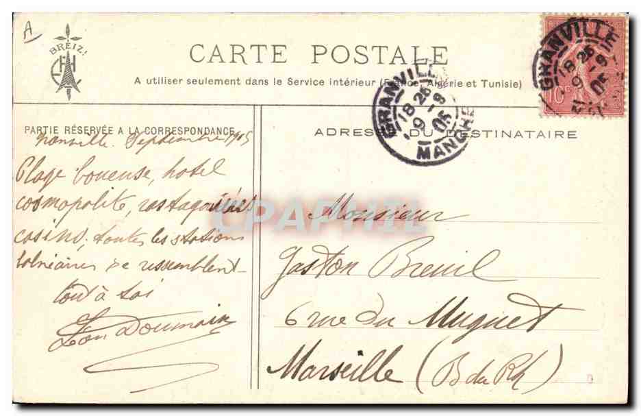 CPA Folklore Theodore Botrel Poete Chansonnier Breton — Verso
