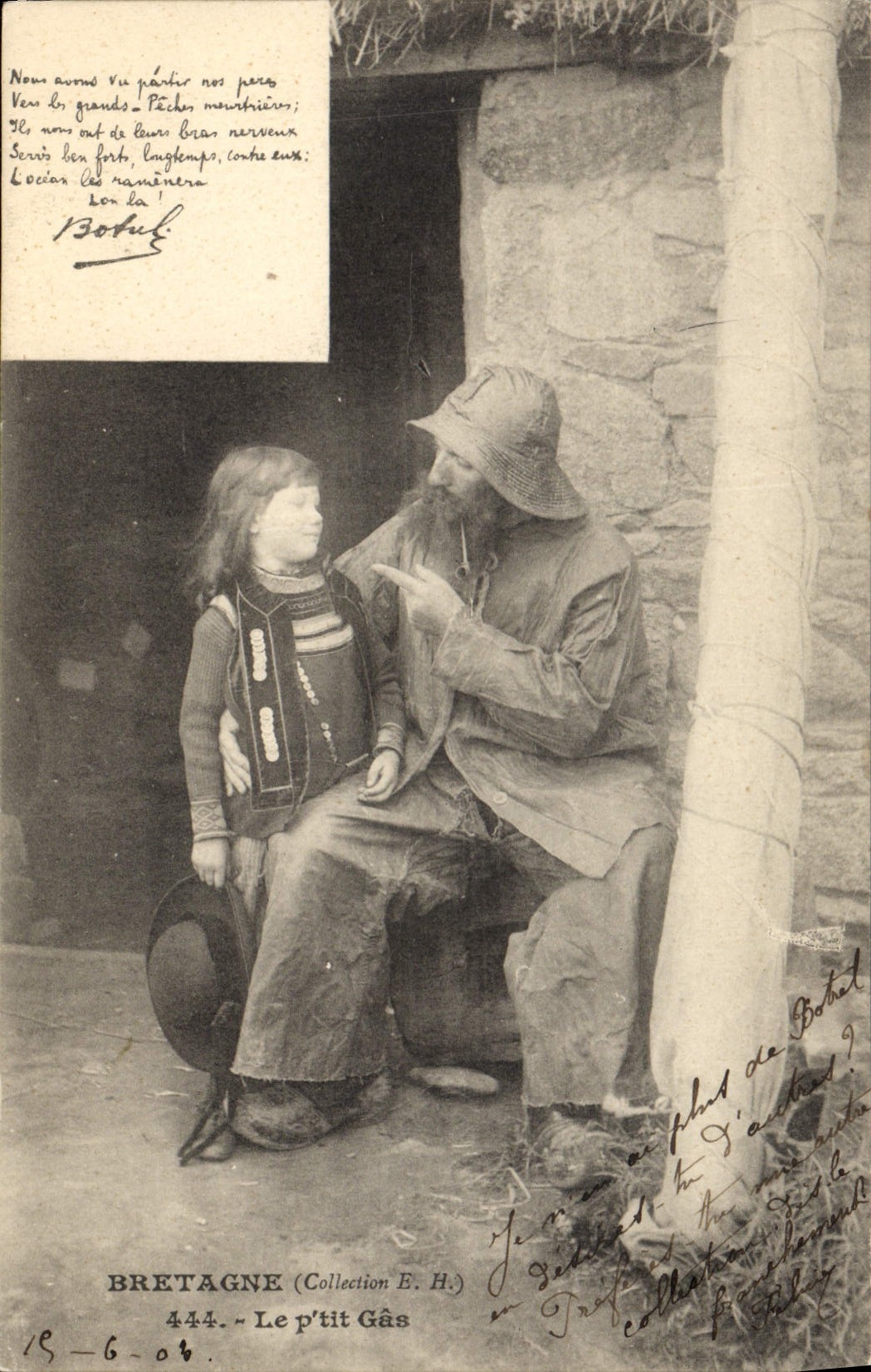 CPA Folklore Botrel Bretagne Le p'tit gas Enfant