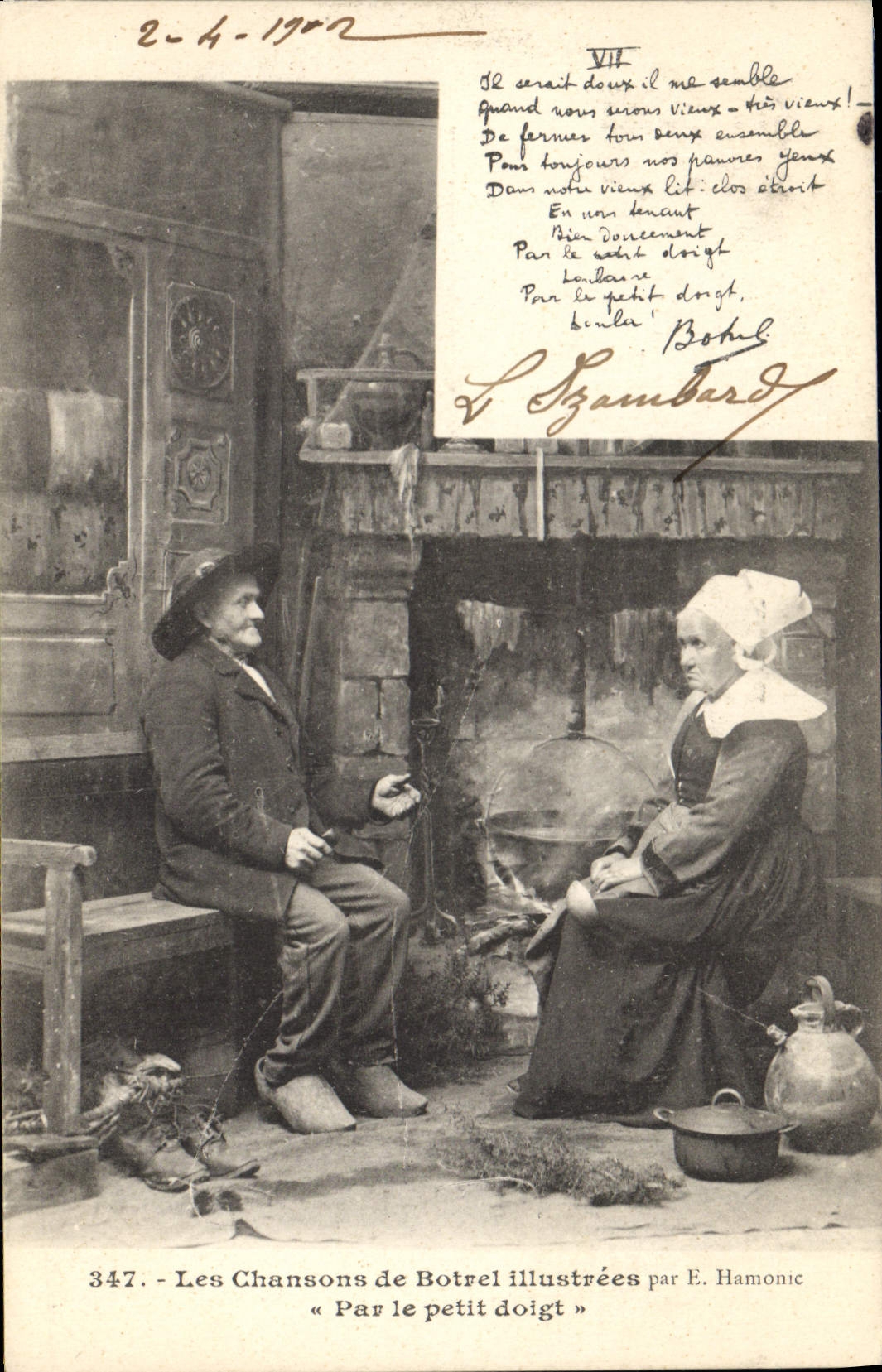 CPA Folklore Botrel Les chansons de Botrel illustrees Par le petit doigt
