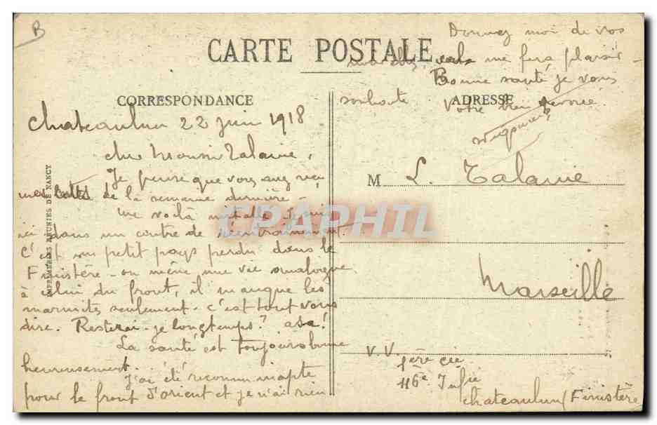 CPA Folklore Botrel Fileuse — Verso