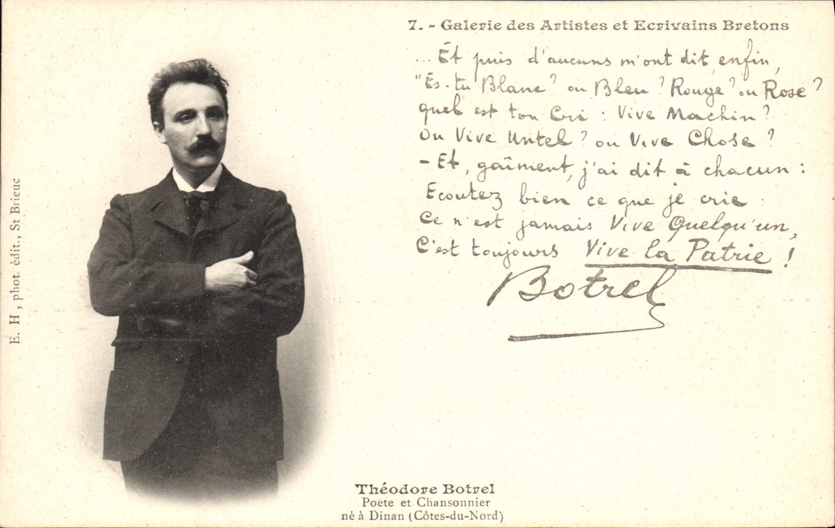 CPA Folklore Theodore Botrel Poete et chansonnier ne a Dinan