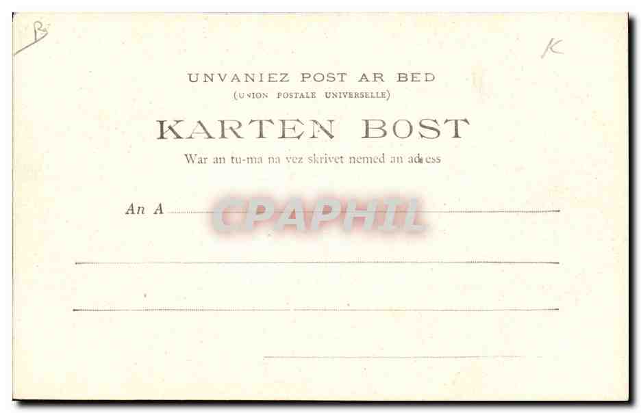 CPA Folklore Theodore Botrel Poete et chansonnier ne a Dinan — Verso