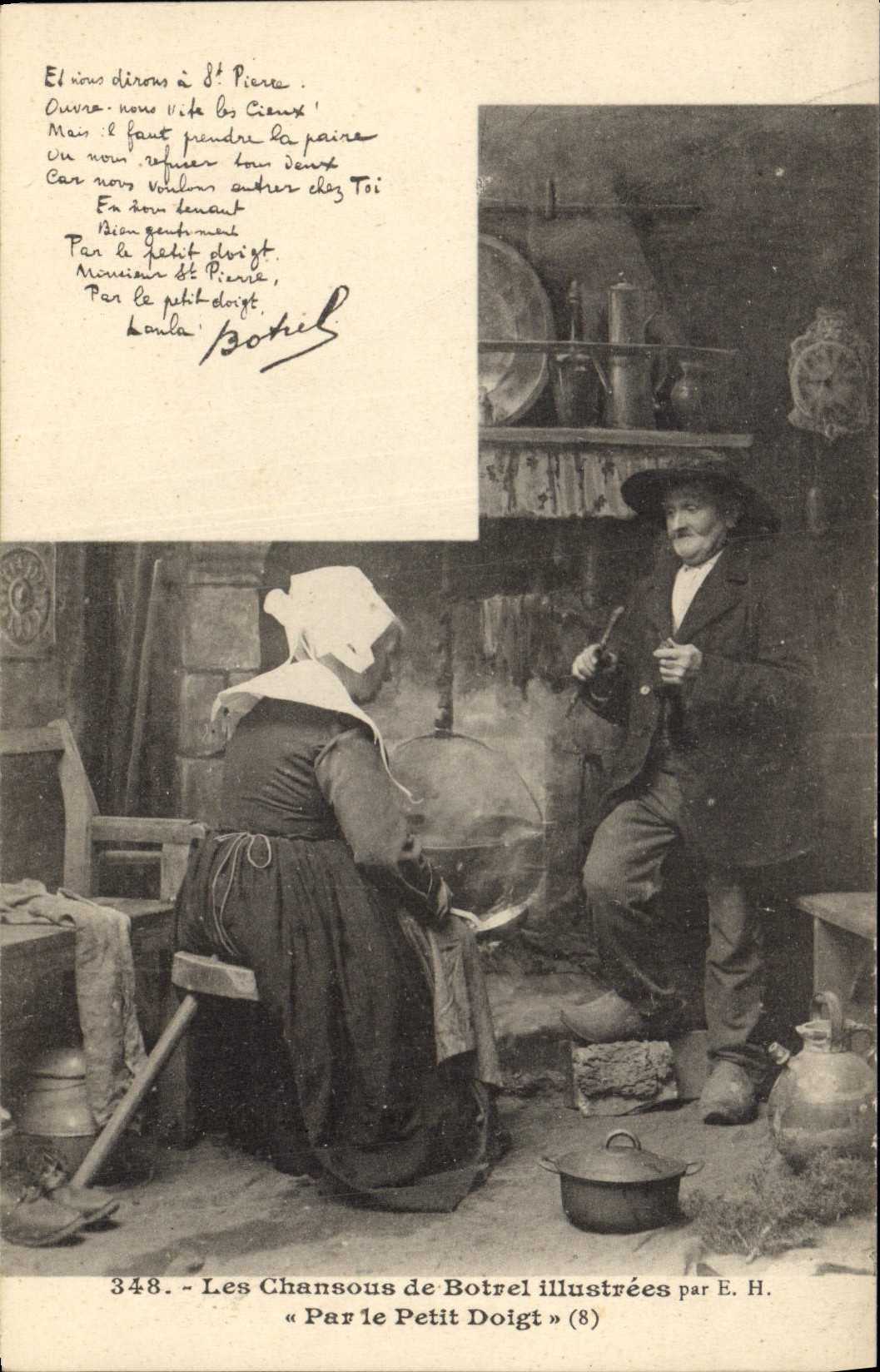 CPA Folklore Botrel Les chansons de Botrel illustrees Par le petit doigt