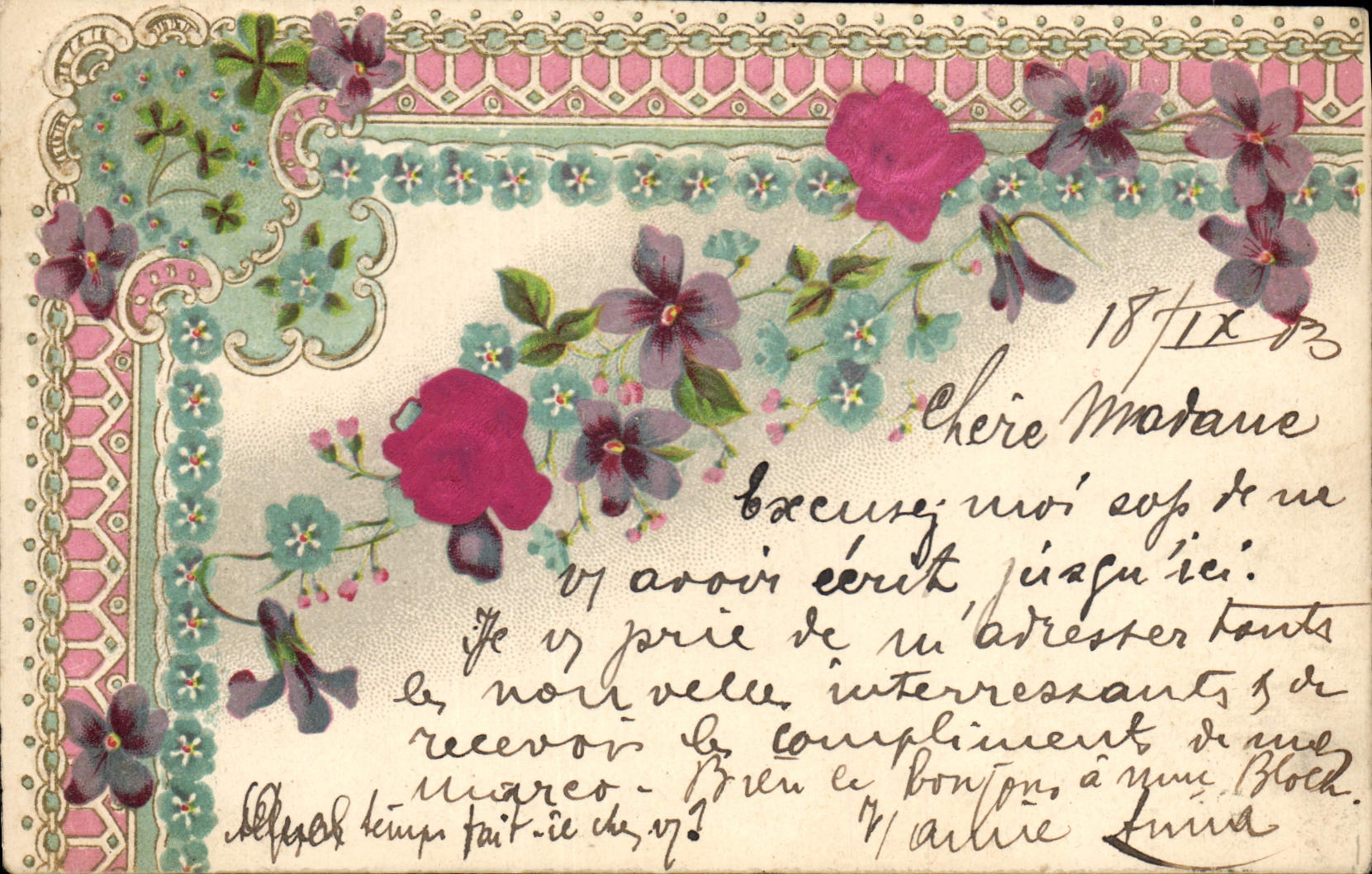 CPA Fantaisie Fleurs 