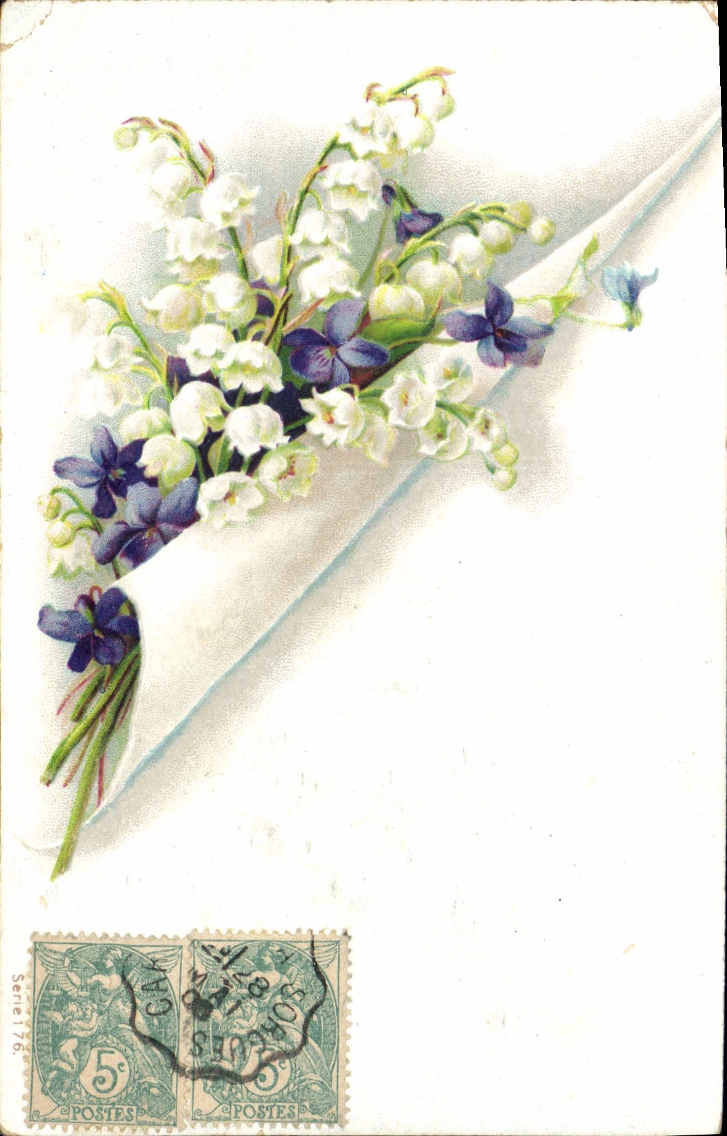 CPA Fantaisie Fleurs Muguet