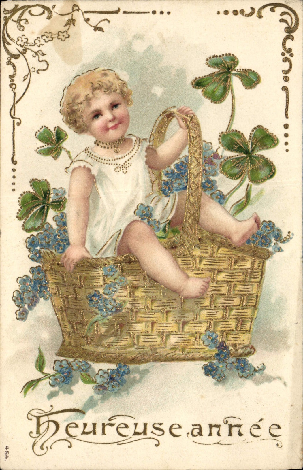 CPA Fantaisie Fleurs Enfant