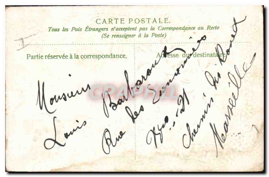 CPA Fantaisie Fleurs  — Rückseite