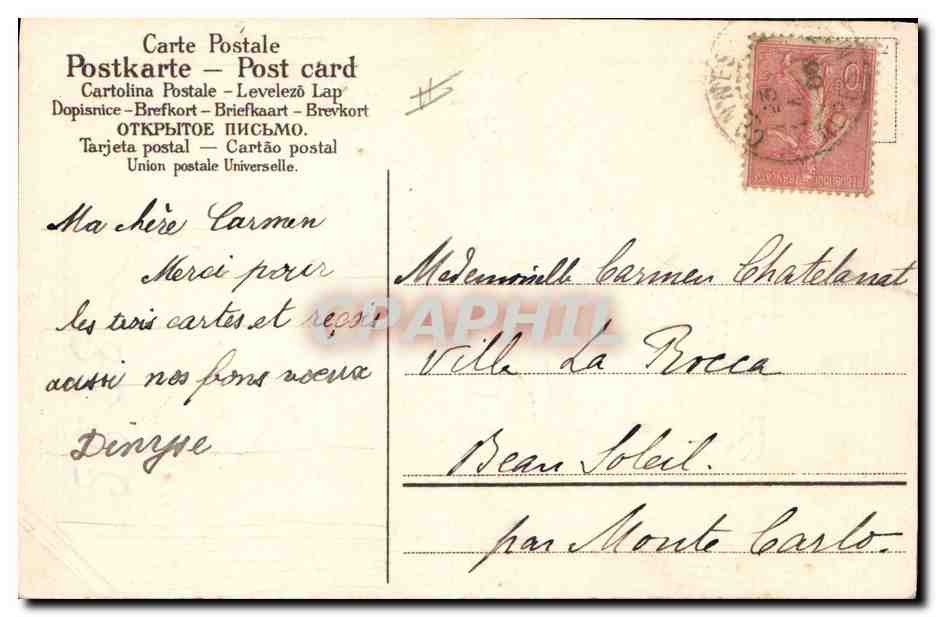 CPA Fantaisie Enfant Vache  — Verso