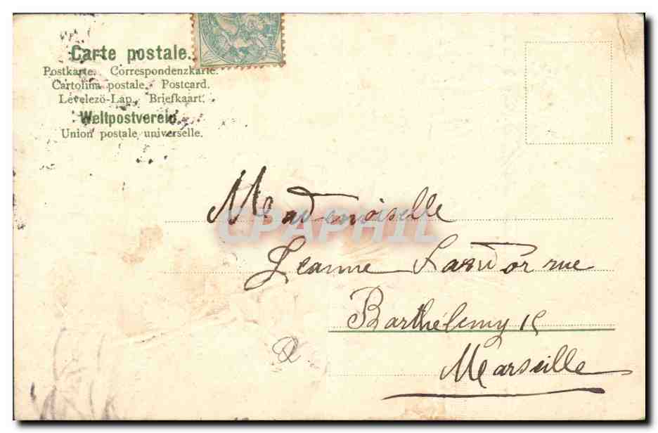 CPA Fantaisie Fleurs  — Verso