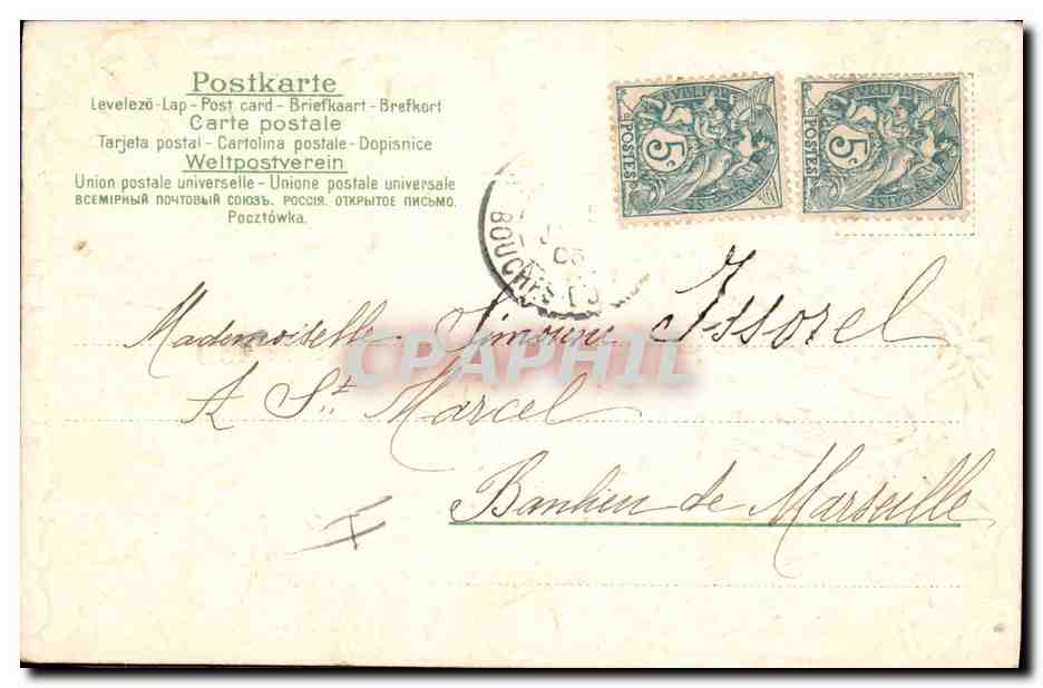 CPA Fantaisie Fleurs  — Rückseite