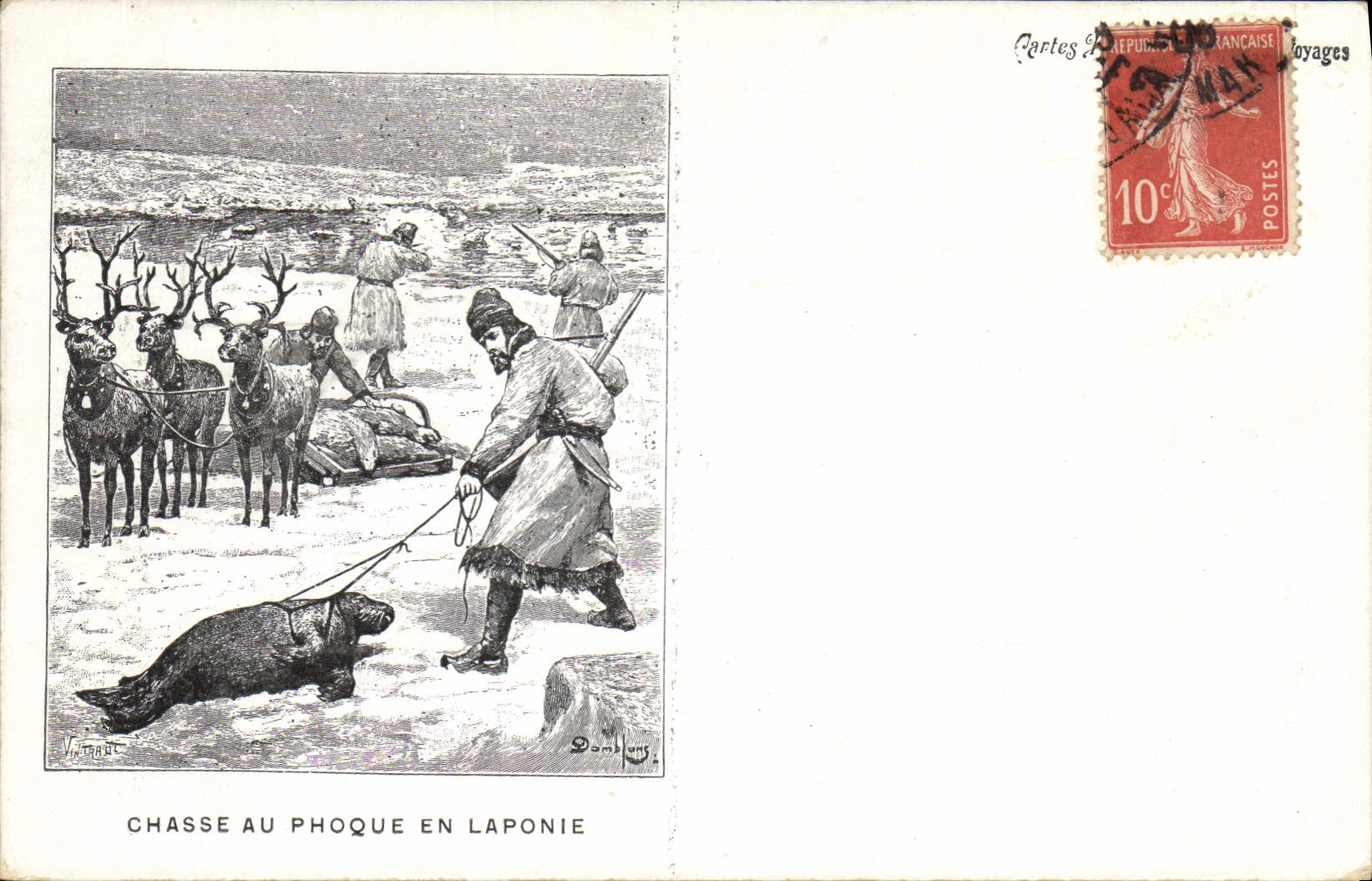 Chasse au phoque en Laponie — illustration de VITRAIL — éditeur Donjons