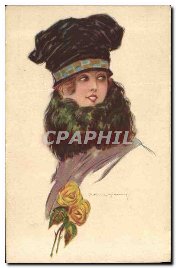 CPA Fantaisie Illustrateur Femme 