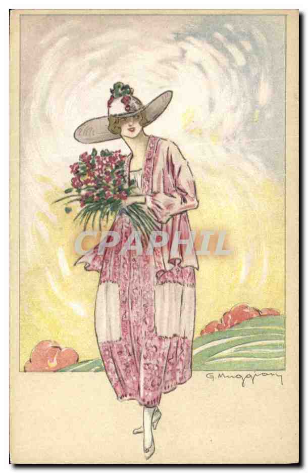 CPA Fantaisie Illustrateur Femme 
