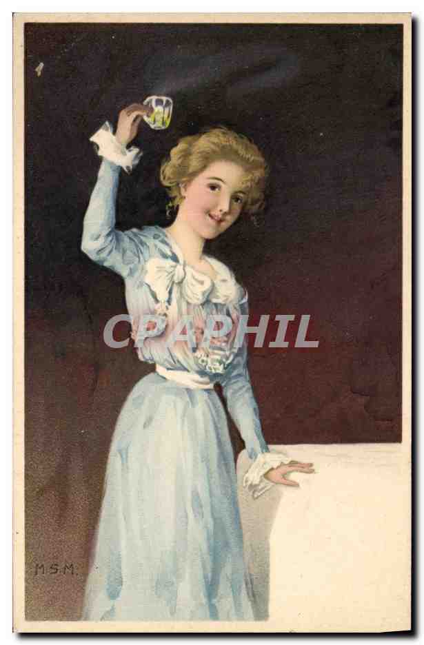 CPA Fantaisie Illustrateur Femme