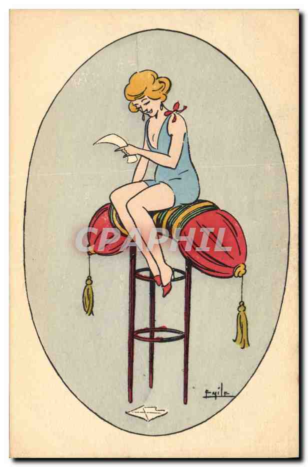 CPA Fantaisie Illustrateur Femme