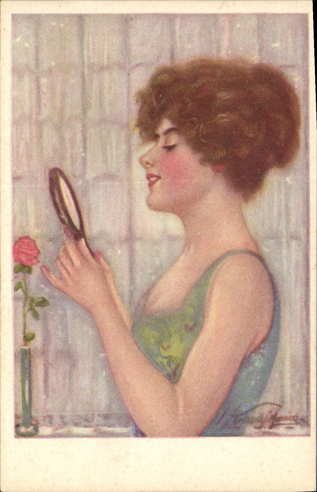 CPA Fantaisie Illustrateur Femme