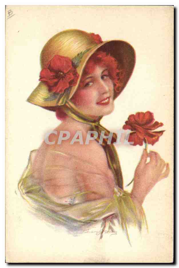 CPA Fantaisie Illustrateur Femme
