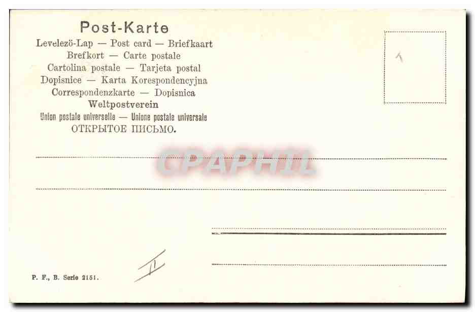 Frau und Koketterie — Illustration — Eheurs, n° 2151 — Rückseite