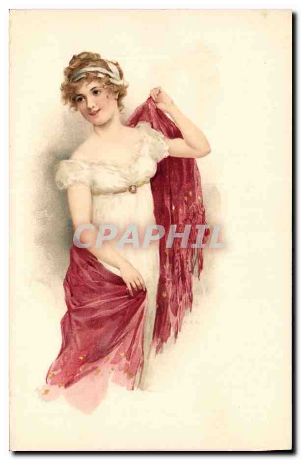 CPA Fantaisie Illustrateur Femme