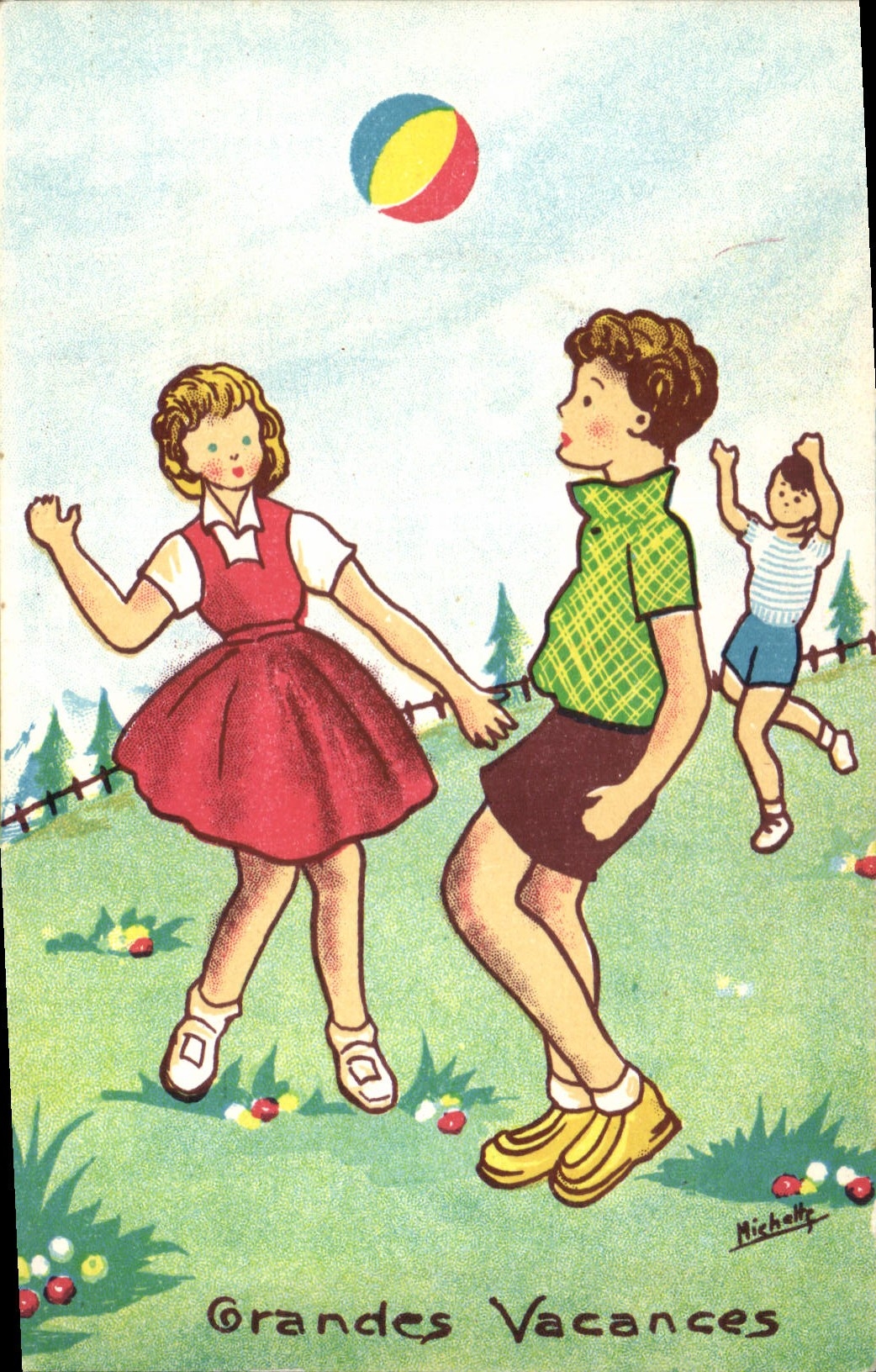 CPA Fantaisie Illustrateur Enfants Grandes vacances