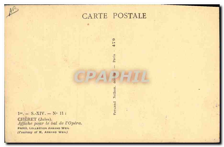 Théâtre de l'Opéra — Grand bal masqué — Chéret (Jules), éditeur N° 11 — Achterkant