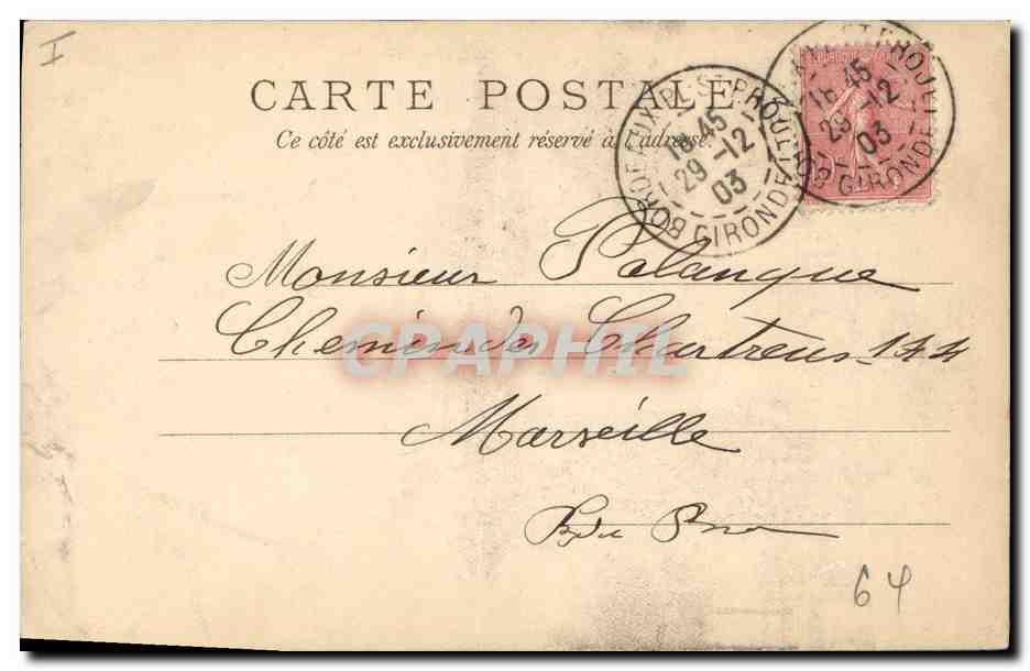 CPA Kiosque Pau Statue Henri IV  — Verso