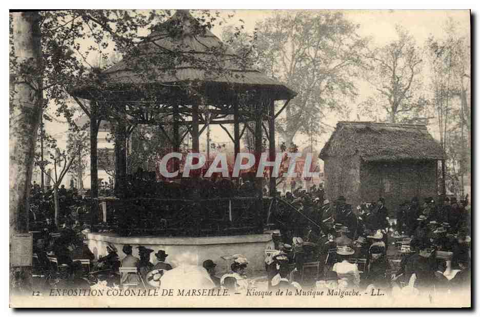 Exposition Coloniale de Marseille — Kiosque de la Musique Malgache — LL.
