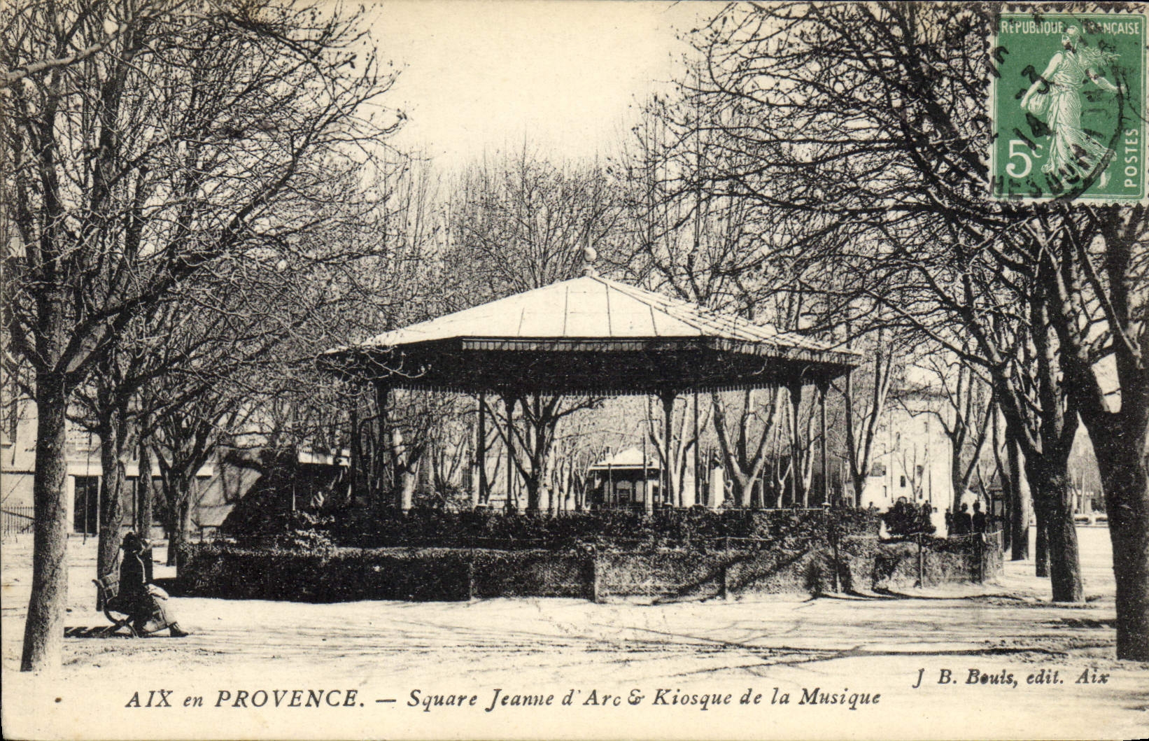 CPA Aix en Provence Square Jeanne d'Arc et Kiosque de la musique 